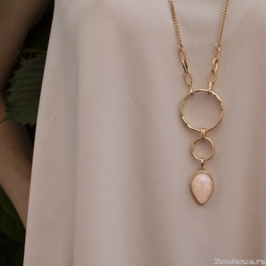 Колье Fiore Luna, ROSE QUARTZ